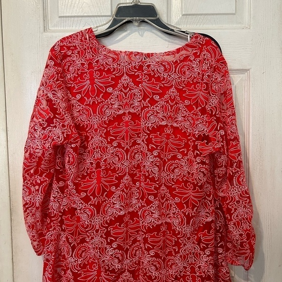 Notations NWOT 2PC Set Chiffon Beautiful Lifted Design and Solid Shell Top - Picture 3 of 6